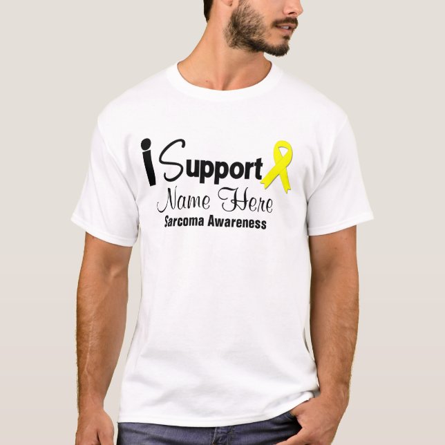 Camiseta Personalize-me apoiam a consciência do Sarcoma (Frente)