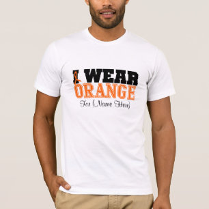 Camiseta Personalize-me vestem a leucemia alaranjada da