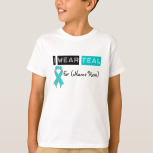 Camiseta Personalize-me vestem o câncer de ovário da fita
