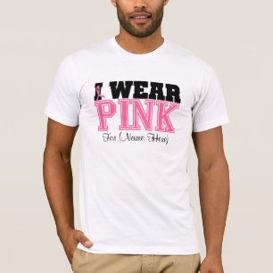 Camiseta Personalize-me vestem o cancro da mama cor-de-rosa