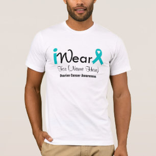 Camiseta Personalize o câncer de ovário da fita da cercet