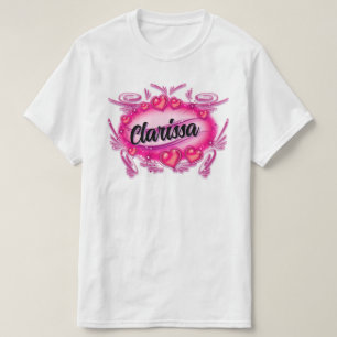Camiseta Personalize o Design de corações da Aeronave Digit