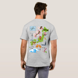 Camiseta Personalize o Design do Mapa Japonês Divertido