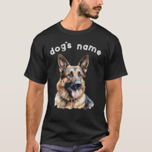 Camiseta Personalize o german shepherd com o nome do seu cã