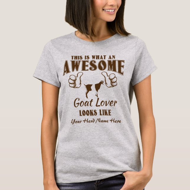 Camiseta PERSONALIZE O Incrível Capim Lover LaMancha Goat (Frente)
