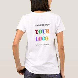 Camiseta Personalize o logotipo da sua empresa e envie um t