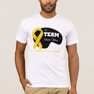 Camiseta Personalize o nome da equipe - cancer da infância