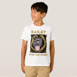 Camiseta Personalize o nome do cão e a foto-T-Shirt