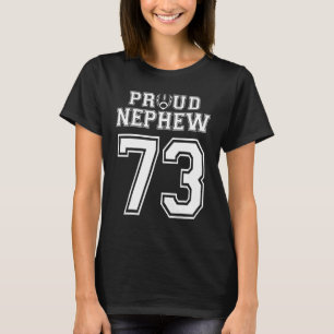 Camiseta Personalize o número 73 de futebol orgulhoso perso