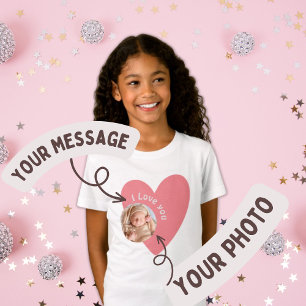 Camiseta Personalize o presente do bebê com fotos e mensage