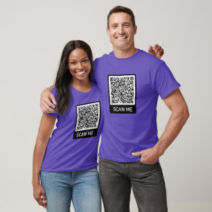 Camiseta Personalize o seu código QR - Informações de verif