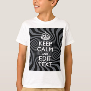 Camiseta Personalize o seu mantêm o texto calmo no