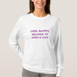 Camiseta Personalize os nomes do miúdo no Aunty