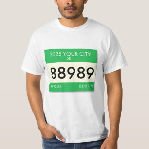 Camiseta Personalize seu número de corrida em uma camisa!