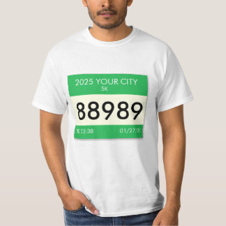 Camiseta Personalize seu número de corrida em uma camisa!