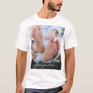 Camiseta Personalize seu Pai Fotografia T-Shirt - Eu Amo Vo