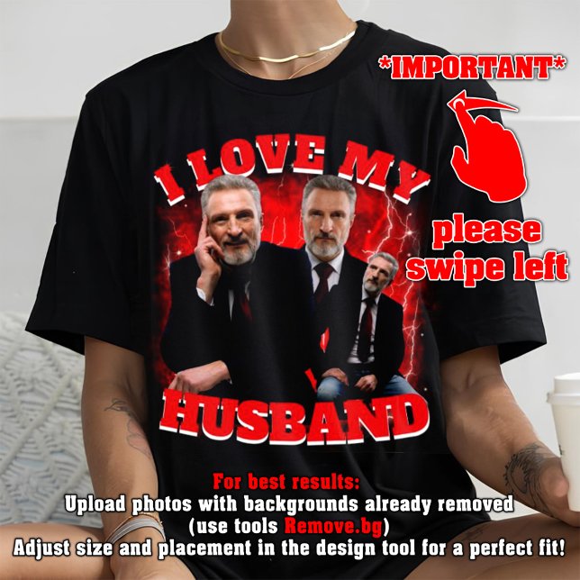 Camiseta personalize seu peão para o marido presente do dia (Criador carregado)