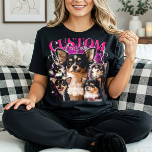 Camiseta PERSONALIZE Seu próprio animal de estimação 90s bo