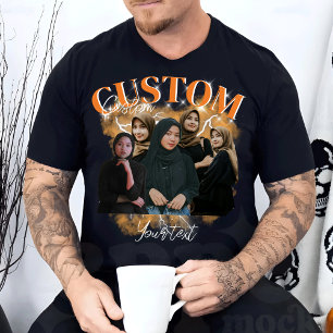 Camiseta Personalize seu próprio Namorada de Bootleg Fotogr