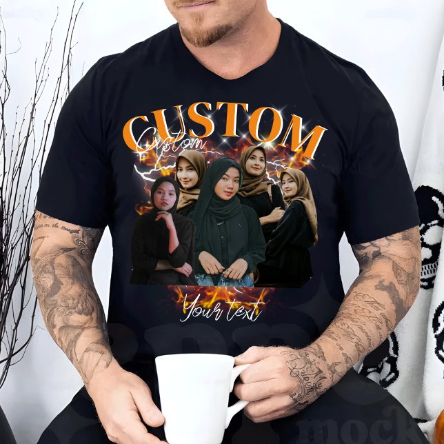 Camiseta Personalize seu próprio Namorada de Bootleg Fotogr (Criador carregado)