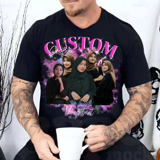 Camiseta Personalize seu próprio Namorada de Bootleg Fotogr