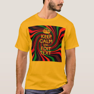 Camiseta Personalize seu texto tranquilo em multicolorido