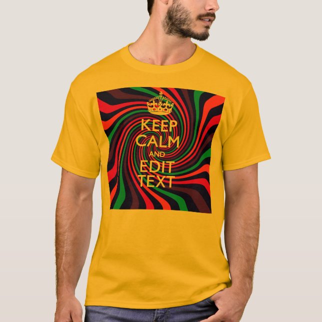 Camiseta Personalize seu texto tranquilo em multicolorido (Frente)