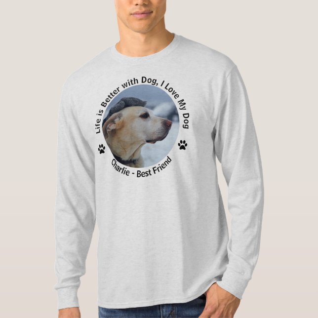 Camiseta Personalize Sua Própria Foto Personalizada De Pet  (Frente)