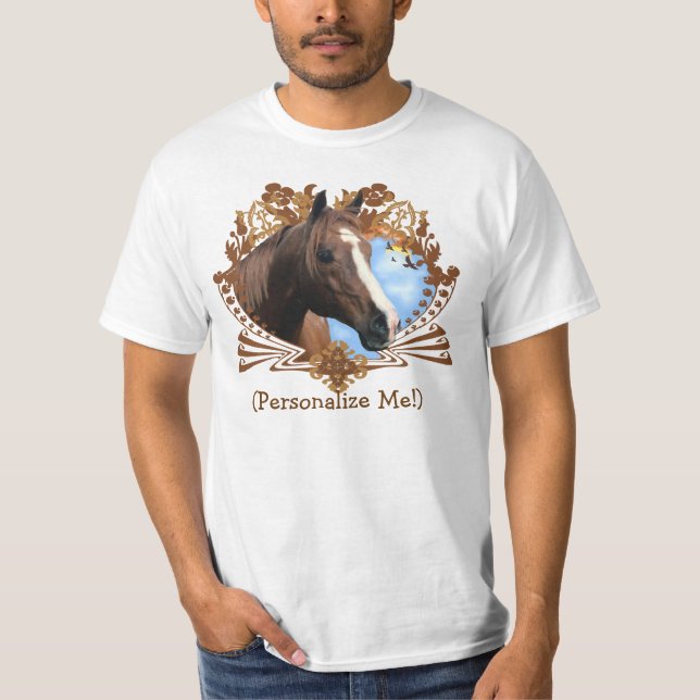 Camiseta Personalize um cavalo (Frente)