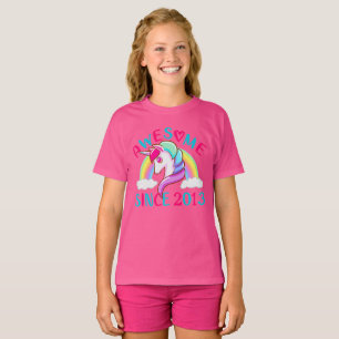 Camiseta Personalize Unicórnio Incrível Desde o Ano de Nasc