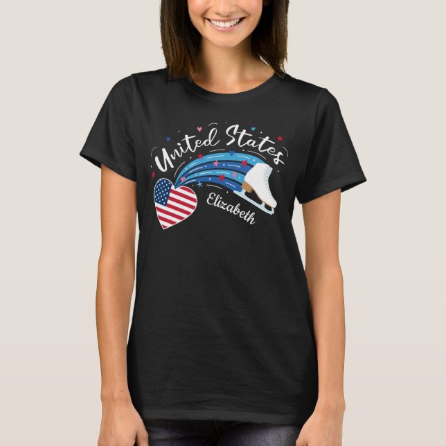 Camiseta Personalized American Figure Skating (Frente)