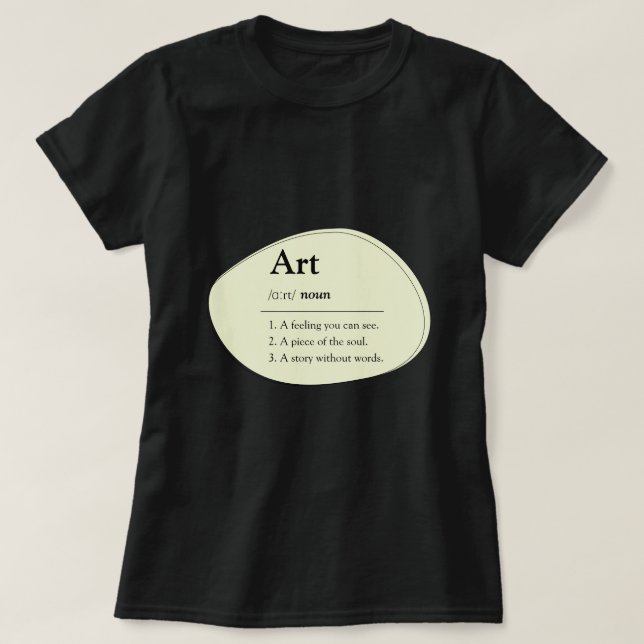 Camiseta Personalized Art Dictionary Style T-Shirt (Frente do Design)