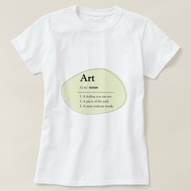 Camiseta Personalized Art Dictionary Style T-Shirt (Frente do Design)