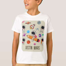 Camiseta Personalized Astronauts and Planets Back to School