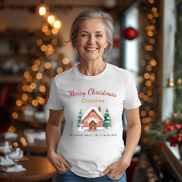 Camiseta Personalized Christmas Grandma Shirt Gift