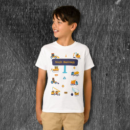 Camiseta Personalized Construction Truck T-Shirt for Boys