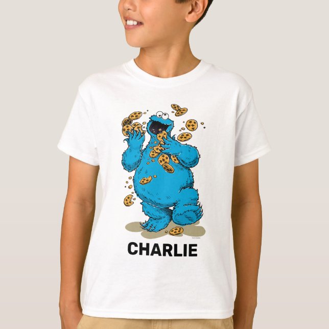 Camiseta Personalized Cookie Monster Crazy Cookies T-Shirt (Frente)