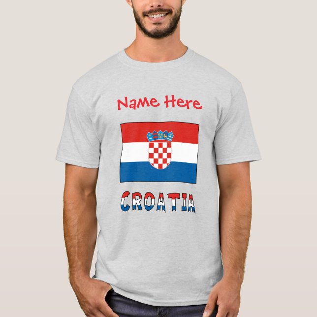 Camiseta Personalized Croatia Flag Men's (Frente)