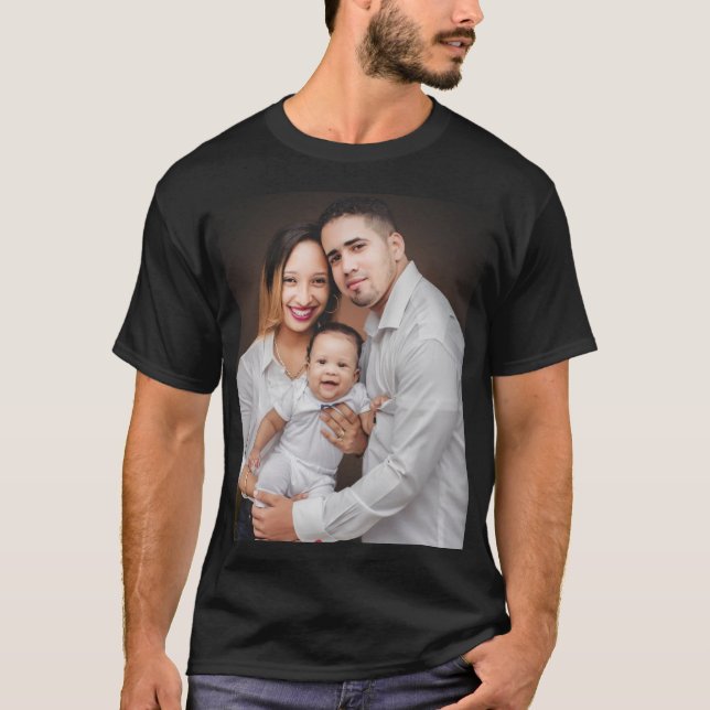 Camiseta Personalized Family Photo Custom   (Frente)