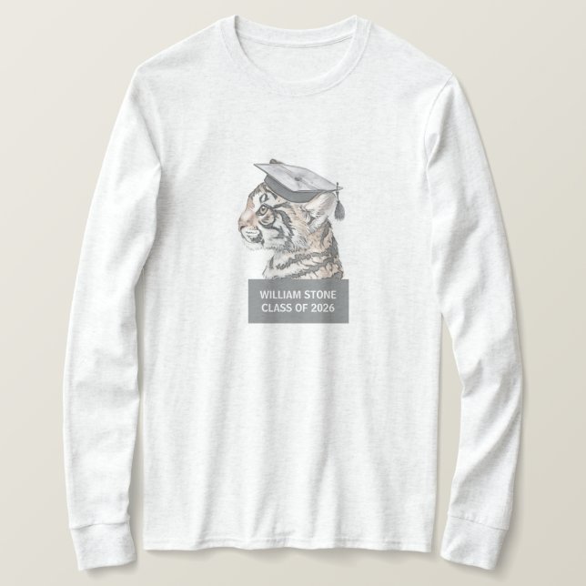 Camiseta Personalized Graduation T-Shirt | Tiger Grad (Frente do Design)