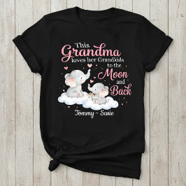 Camiseta Personalized Grandma Elephant T-Shirt
