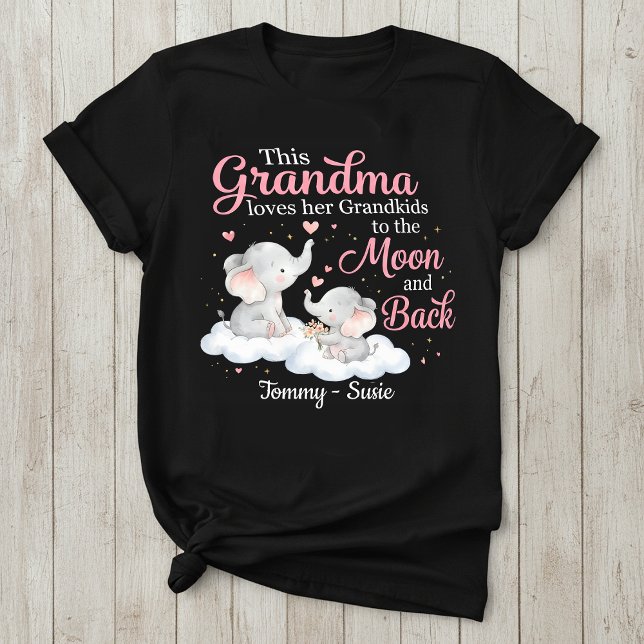 Camiseta Personalized Grandma Elephant T-Shirt (Criador carregado)