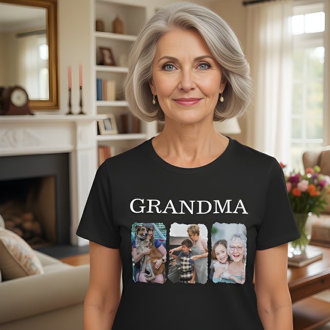 Camiseta Personalized Grandma Photo (Criador carregado)
