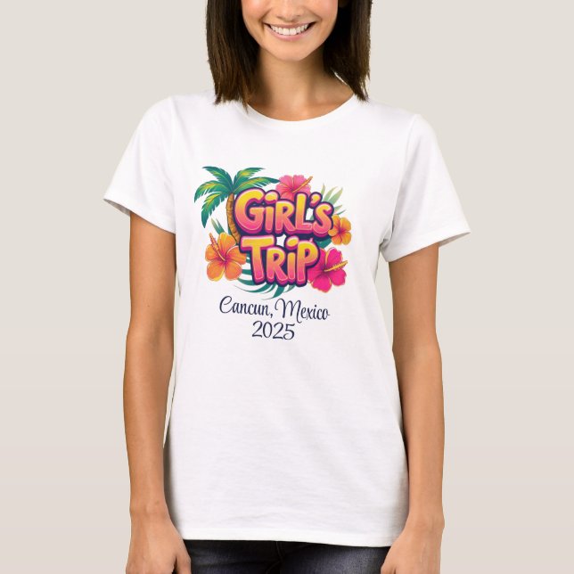 Camiseta Personalized Graphic Adult T-shirt - Girl's Trip (Frente)