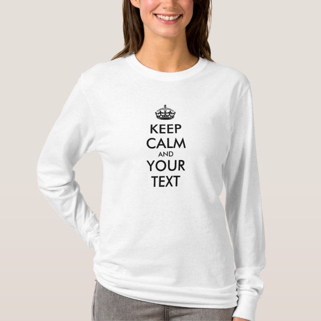 Camiseta Personalized KEEP CALM and YOUR TEXT (Frente)