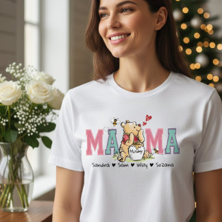 Camiseta Personalized Mama Bear Sweatshirt with Kids Names