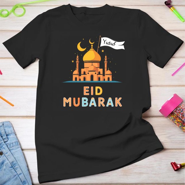 Camiseta Personalized Name Eid Mubarak T-Shirt - Custom Fam (Criador carregado)