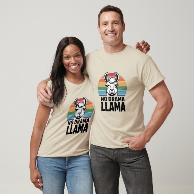 Camiseta Personalized No drama Llama   (Unissex)