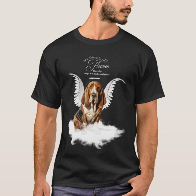 Camiseta Personalized Pet Memorial Basset Hound Dog (Frente)