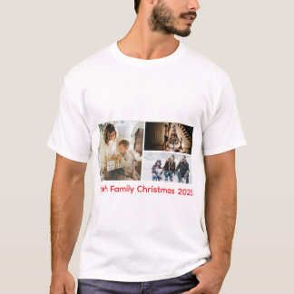 Camiseta Personalized Photo Collage Family Christmas